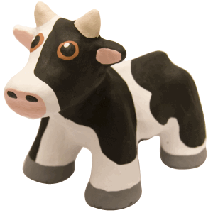 Size 2 Mini Concrete Cow