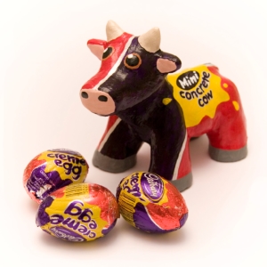 Happy Easter from the Mini Concrete Cows!