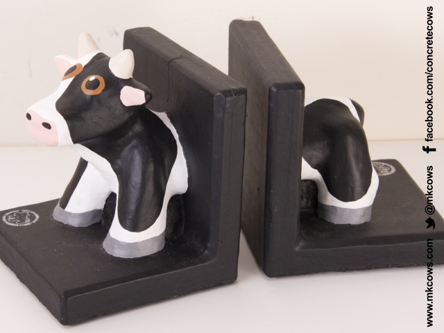 The new Mini Concrete Cow bookends are now available