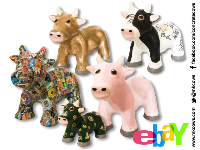 A collection of Mini Concrete Cows are now on ebay in time for Christmas