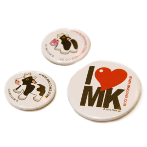 Button Badges of the Milton Keynes Mini Concrete Cows