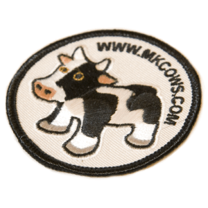 Fabric Badge of the Milton Keynes Mini Concrete Cows